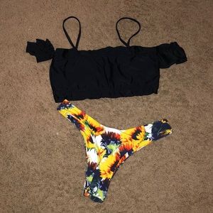 strap/strapless bikini top & cheeky bottoms